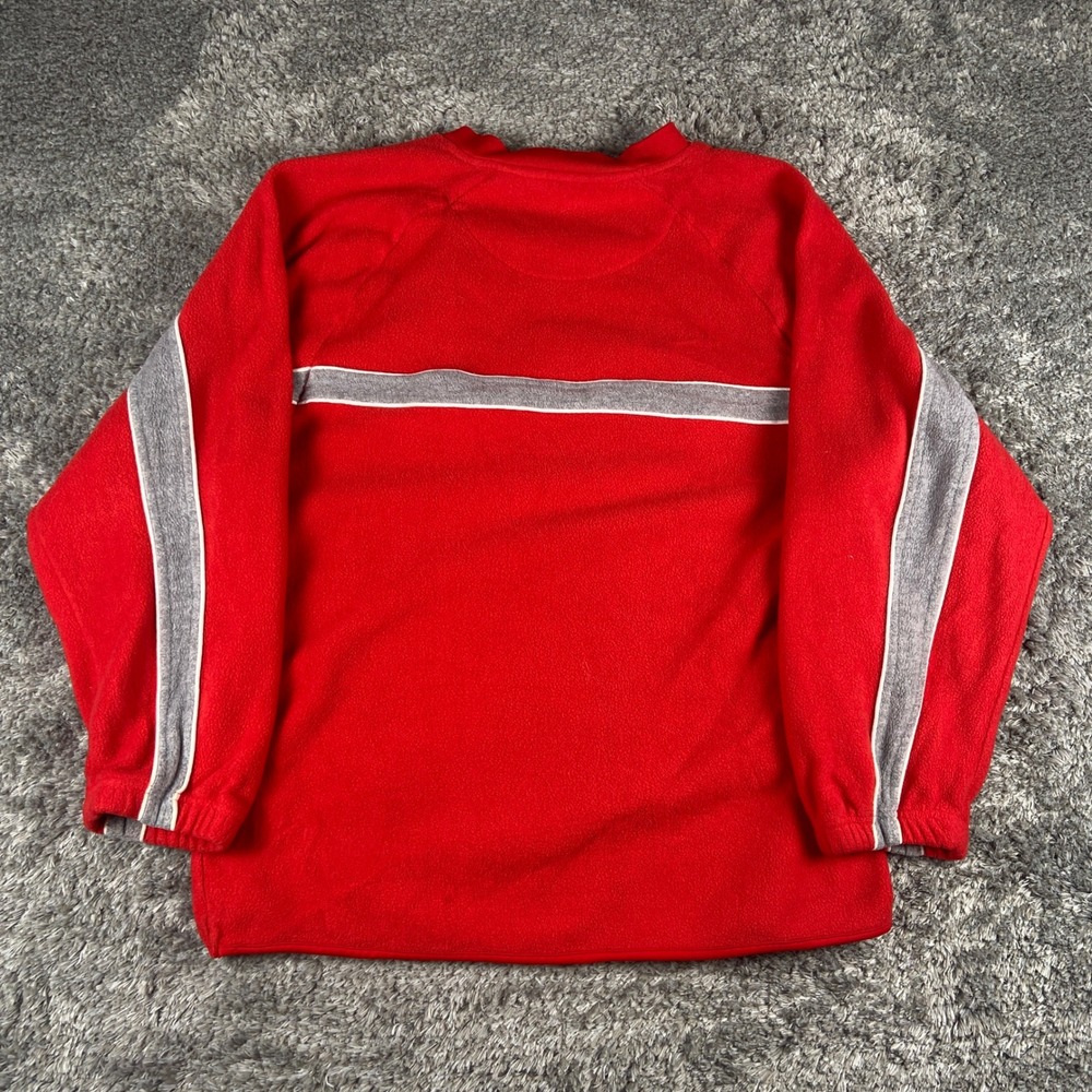 Vintage Starter Ohio State Buckeyes Pullover Mens L Red Fleece V-Neck Sweatshirt - Picture 10 of 11